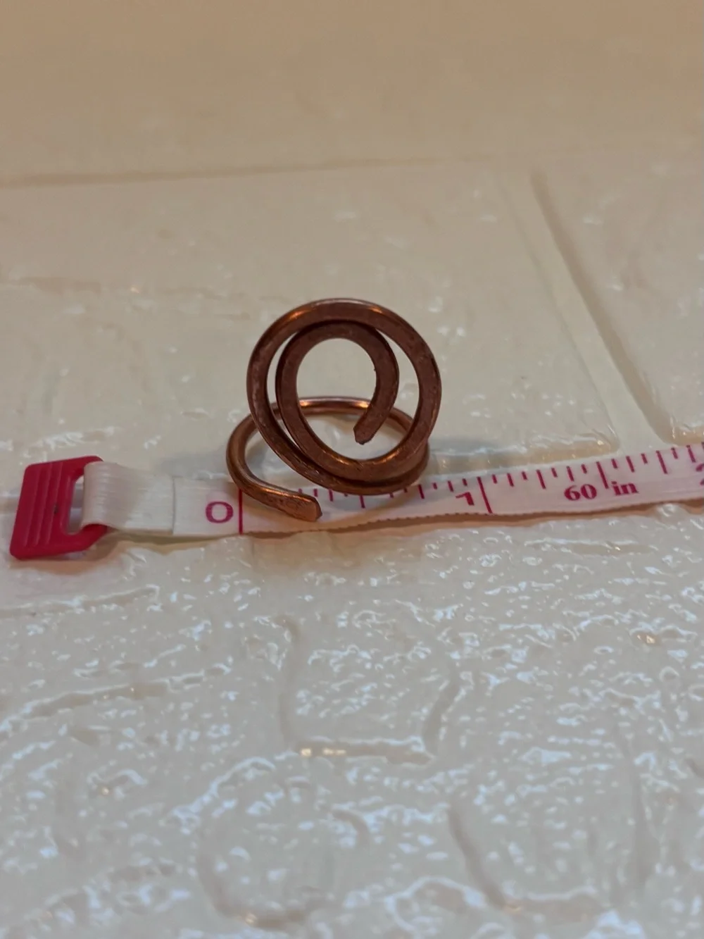 #R56 Copper Spiral Ring Sz 7